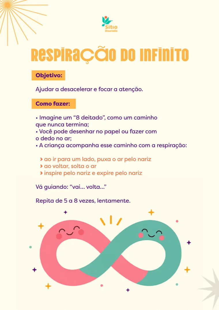Página do e-book com a prática Respiração do Infinito